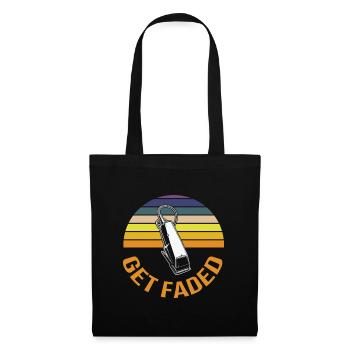 Citation de barbier Vintage Barber Se faire faner - Sac en tissu - noir - Devant