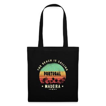 Design de plage vintage Madère Portugal - Sac en tissu - noir - Devant