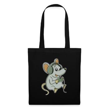 Gamer Maus - Stoffbeutel - Schwarz - Vorne