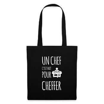 Chef cheffer drôles - Sac en tissu - noir - Devant