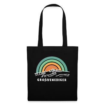 Großvenediger Salzburg Tirol Austria Hohe Tauern - Stoffbeutel - Schwarz - Vorne