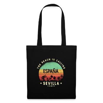 Sevilla Spanien Strand Design - Stoffbeutel - Schwarz - Vorne