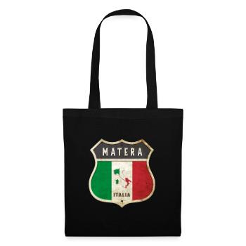 Matera Italy Coat of Arms Flags Design - Tote Bag - black - Front
