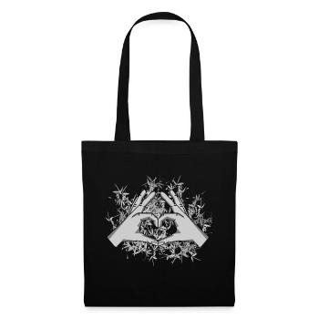 Mouvement pour la paix du cœur Amour Paix Liberté - Sac en tissu - noir - Devant