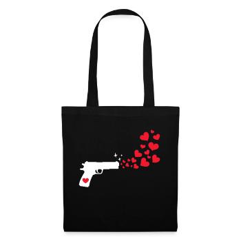Monde Paix Cœur Paix Amour Humanité - Sac en tissu - noir - Devant