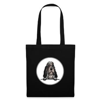 Griffon Bleu De Gascogne Dog for Peeking Dog Lover - Tote Bag - black - Front