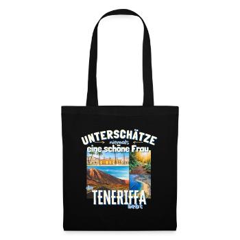 schöne Frau Teneriffa Fan - Stoffbeutel - Schwarz - Vorne