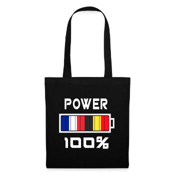 Belgium and France power 100% - Tote Bag - black - Front