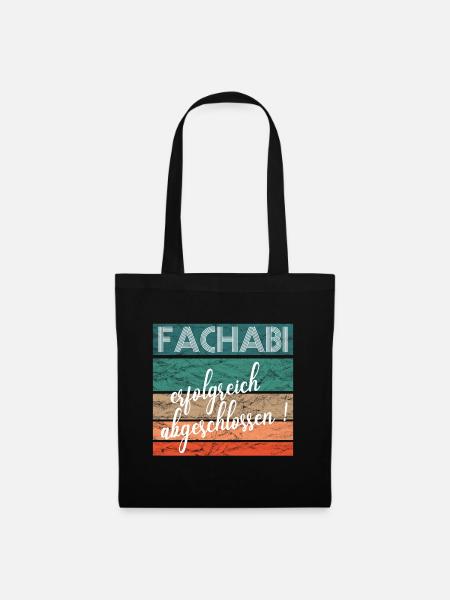 Fachabitur Fachabi Schulabschluss Geschenk - Stoffbeutel - Schwarz