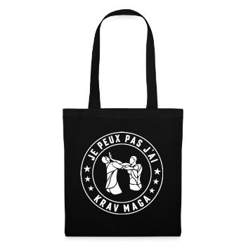 Je peux pas j'ai krav maga humour sport de combat - Sac en tissu - noir - Devant