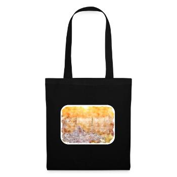 Malaisie Aquarelle Esquisse Dessinée à la Main Illustration - Sac en tissu - noir - Devant