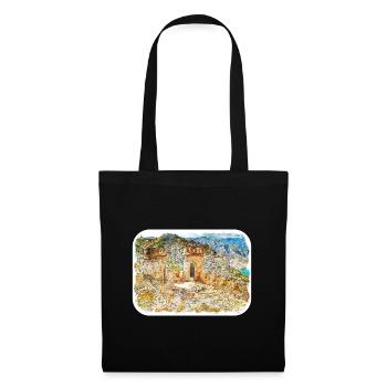Cartagena Kolumbien Aquarell Skizze Gezeichnet Illustr - Stoffbeutel - Schwarz - Vorne
