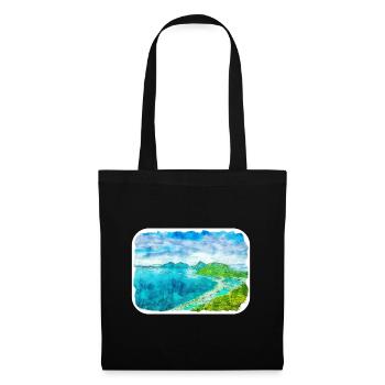 Malaisie Aquarelle Esquisse Dessinée à la Main Illustration - Sac en tissu - noir - Devant