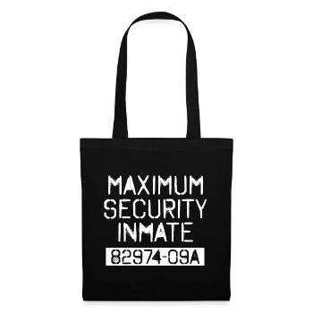 Halloween Prison Prison Costume Hommes Femmes Prisonnier - Sac en tissu - noir - Devant