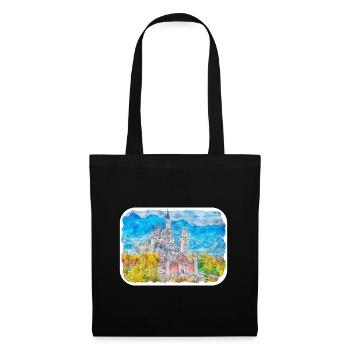 Allemagne Aquarelle Esquisse Dessinée à la main Illustration - Sac en tissu - noir - Devant