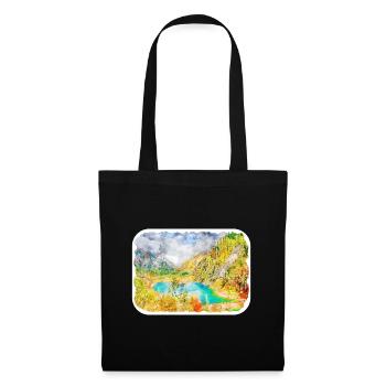 China Watercolor Sketch Hand Drawn Illustration - Tote Bag - black - Front