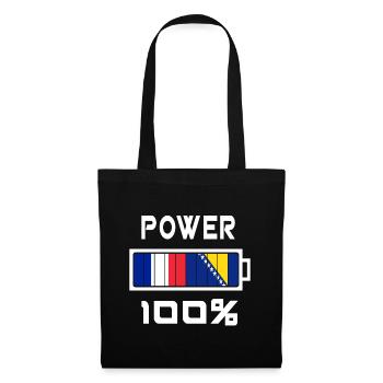 Bosnia and Herzegovina and France 100% Power - Tote Bag - black - Front