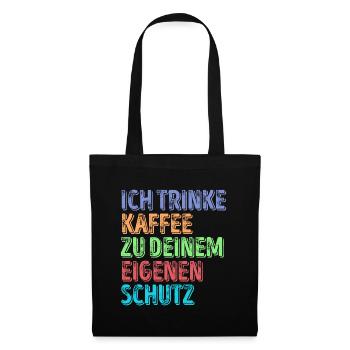 Kaffeeliebhaber Statement Kaffeetrinker Kaffee - Stoffbeutel - Schwarz - Vorne