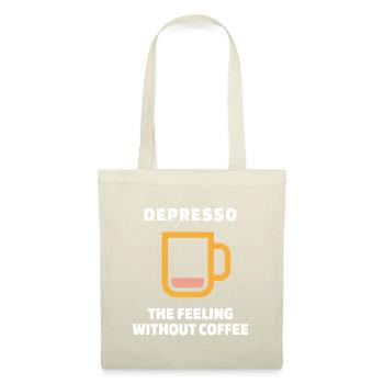 Humorous Coffee Statement Caffeine Coffee Cup - Tote Bag - nature - Front