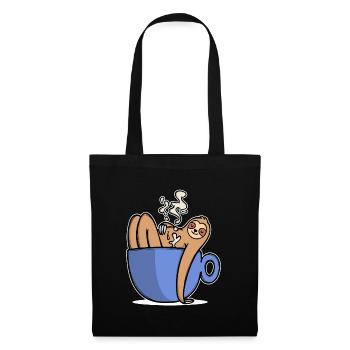 Funny sloth coffee caffeine coffee lover - Tote Bag - black - Front