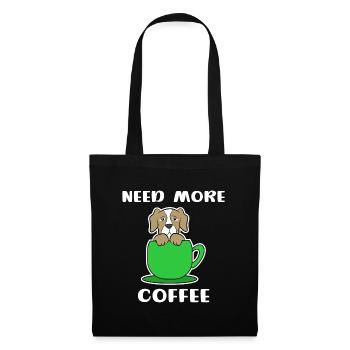 Statement Coffee Dog Caffeine Coffee Cup - Tote Bag - black - Front