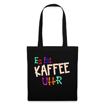 Kaffeeliebhaber Kaffeetrinker Kaffe Statement - Stoffbeutel - Schwarz - Vorne