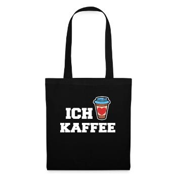 Ich Liebe Kaffee Trinken Kaffeeliebhaber Koffein - Stoffbeutel - Schwarz - Vorne