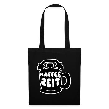 Kaffeekanne Koffein Kaffee Kaffeeliebhaber Spruch - Stoffbeutel - Schwarz - Vorne