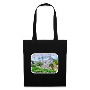 italie croquis aquarelle illustration dessinée à la main - Sac en tissu - noir - Devant