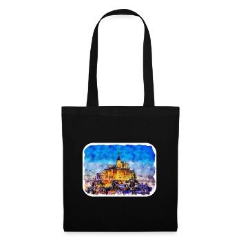 Frankreich Aquarell Skizze handgezeichnete Illustration - Stoffbeutel - Schwarz - Vorne