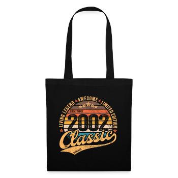 2002 Anniversaire Vintage Retro né en 2002 - Sac en tissu - noir - Devant
