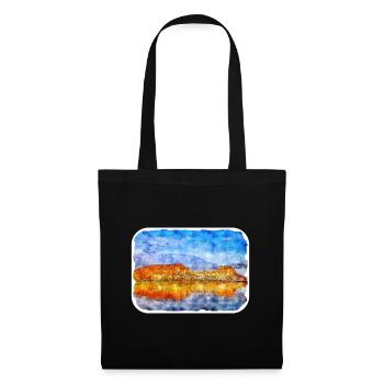 Australie Aquarelle Esquisse Dessinée à la Main Peinture - Sac en tissu - noir - Devant