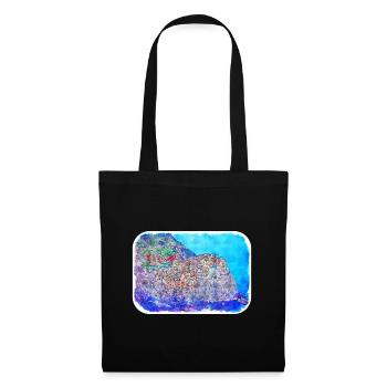 Italy Watercolor Sketch Hand Drawn Illustration - Tote Bag - black - Front