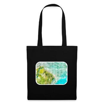 Maldives Watercolor Sketch Hand Drawn Illustration - Tote Bag - black - Front