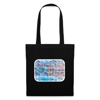 Illustration de l’esquisse à l’aquarelle de Slovénie - Sac en tissu - noir - Devant