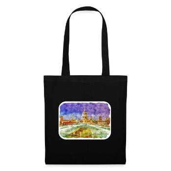 Uk Landmark Watercolor Sketch Painting Illustratio - Tote Bag - black - Front