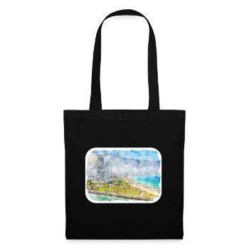 Florida USA Watercolor Sketch Drawn Illustration - Tote Bag - black - Front