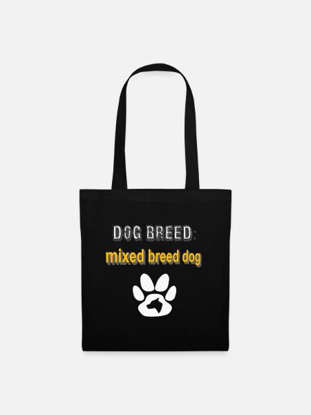 mischlinghalter, MixedBreed dog, coole hundesprüch - Stoffbeutel - Schwarz