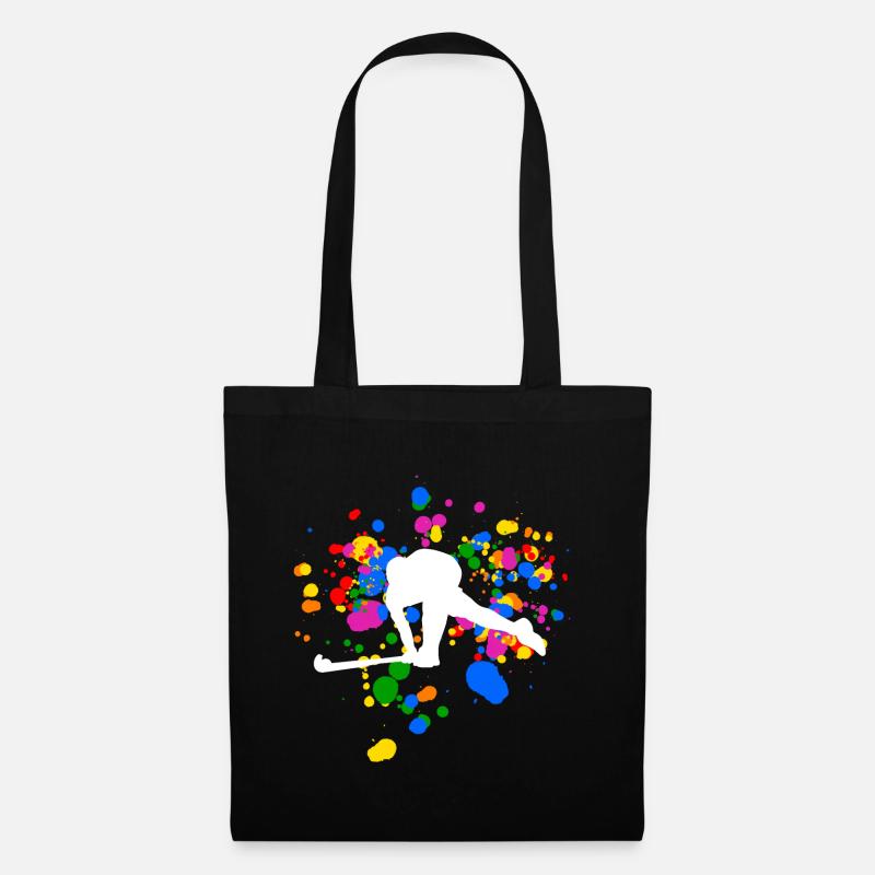 Chemise colorée de conception de hockey sur gazon - Sac en tissu - noir