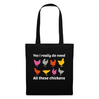 Chicken Lover Poultry Farmer Farming Farm Funny - Tote Bag - black - Front