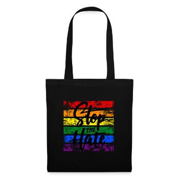 LGBTQ Stop the Hate - Stoffbeutel - Schwarz - Vorne