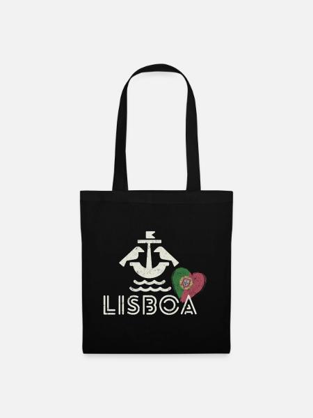 Lissabon Portugal, schöne Stadt ist meine Heimatstadt - Stoffbeutel - Schwarz