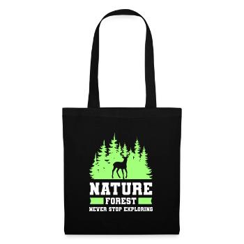 Forest Trees Wood Forest Animal - Tote Bag - black - Front