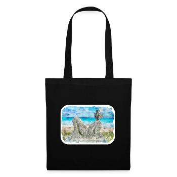 Mexique Aquarelle Esquisse Dessinée à la main Illustration - Sac en tissu - noir - Devant
