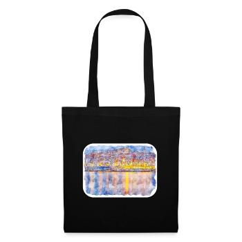 Porto Portugal Watercolor Sketch Drawn Illustratio - Tote Bag - black - Front