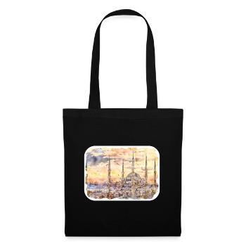 Dinde Aquarelle Esquisse Dessinée à la main Illustration - Sac en tissu - noir - Devant