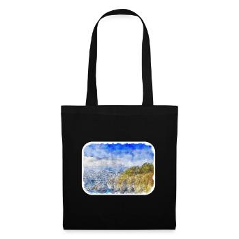 Illustration de croquis à l’aquarelle de Californie usa - Sac en tissu - noir - Devant