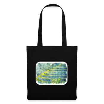 Indonésie Aquarelle Esquisse Dessinée à la Main Peinture - Sac en tissu - noir - Devant
