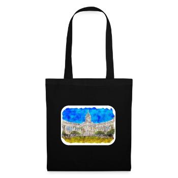 Saint-Pétersbourg Russie Aquarelle Esquisse Dessinée Illus - Sac en tissu - noir - Devant