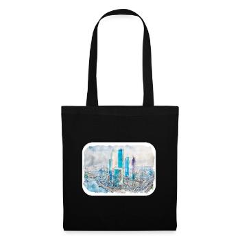 China Watercolor Sketch Hand Drawn Illustration - Tote Bag - black - Front